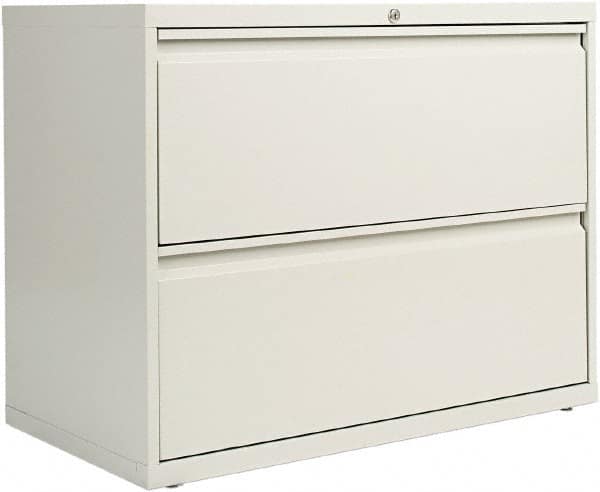 Horizontal File Cabinet: 2 Drawers, Steel, Light Gray MPN:ALEHLF3629LG