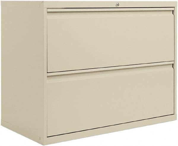 Horizontal File Cabinet: 2 Drawers, Steel, Putty MPN:ALEHLF3629PY