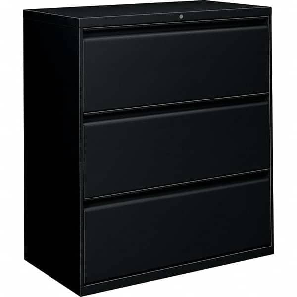 Horizontal File Cabinet: 3 Drawers, Black MPN:ALEHLF3641BL