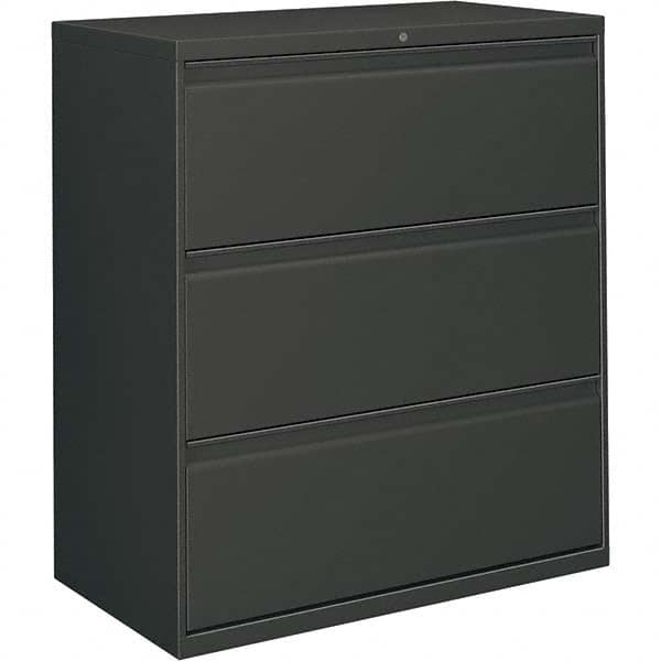 Horizontal File Cabinet: 3 Drawers, Metal, Charcoal MPN:ALEHLF3641CC