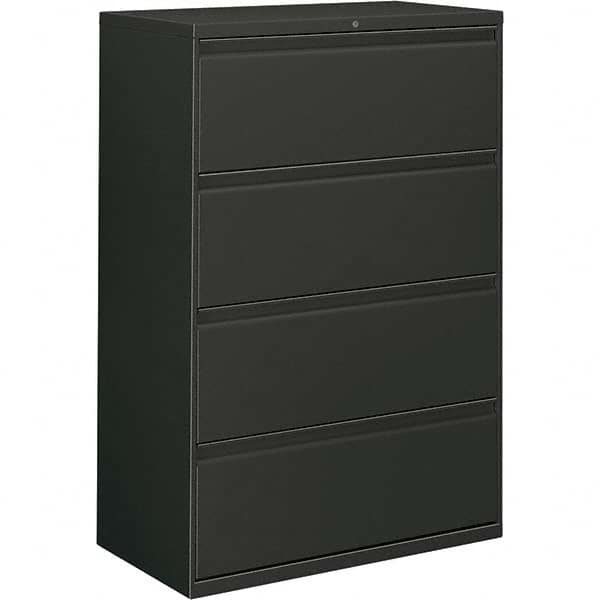 Horizontal File Cabinet: 4 Drawers, Metal, Charcoal MPN:ALEHLF3654CC