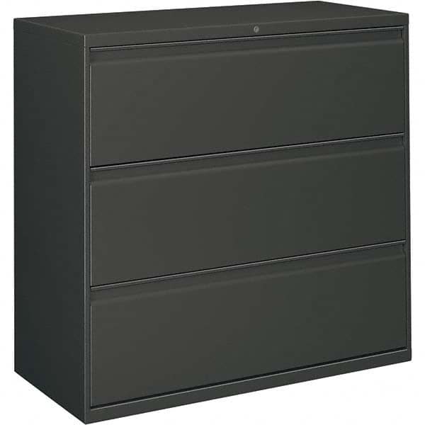 Horizontal File Cabinet: 3 Drawers, Metal, Charcoal MPN:ALEHLF4241CC