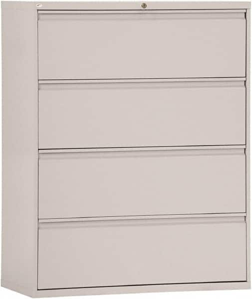 Horizontal File Cabinet: 4 Drawers, Steel, Light Gray MPN:ALEHLF4254LG