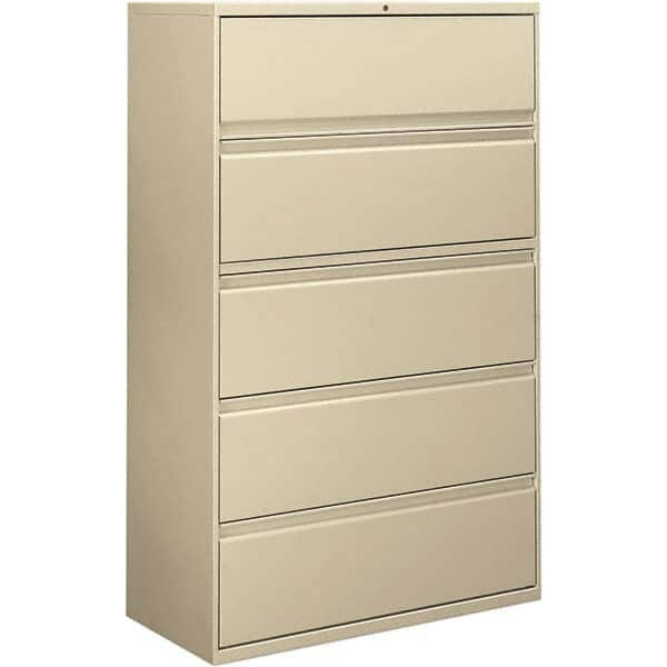 Horizontal File Cabinet: 5 Drawers, Putty MPN:ALEHLF4267PY