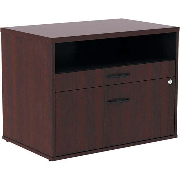 Vertical File Cabinet: 2 Drawers, Woodgrain Laminate, Mahogany MPN:ALELS583020MY