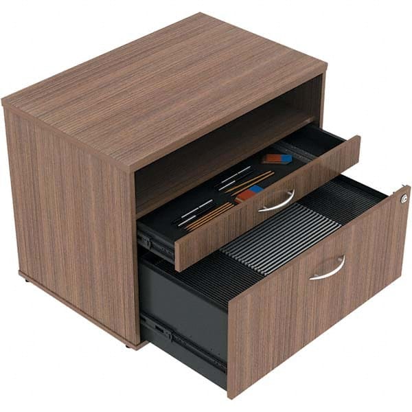 Vertical File Cabinet: 2 Drawers, Woodgrain Laminate, Walnut MPN:ALELS583020WA