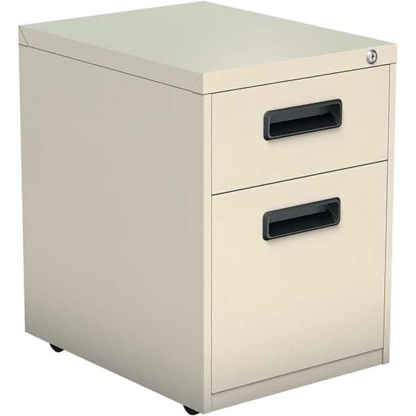 Pedestal File Cabinet: 2 Drawers, Steel, Putty MPN:ALEPABFPY