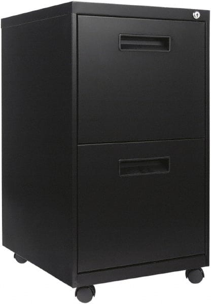 Mobile Pedestal File Cabinet: 2 Drawers, Steel, Black MPN:ALEPAFFBL