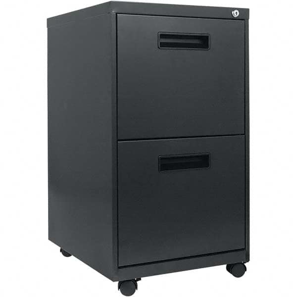 Pedestal File Cabinet: 2 Drawers, Steel, Charcoal MPN:ALEPAFFCH