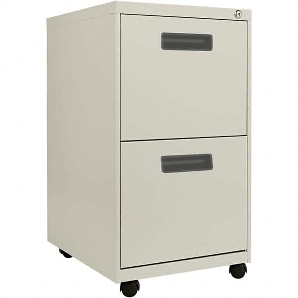 Pedestal File Cabinet: 2 Drawers, Steel, Putty MPN:ALEPAFFPY