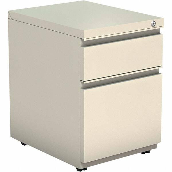 Pedestal File Cabinet: 2 Drawers, Steel, Putty MPN:ALEPBBFPY