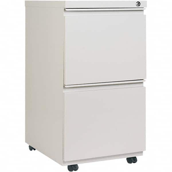 Pedestal File Cabinet: 2 Drawers, Steel, Light Gray MPN:ALEPBFFLG