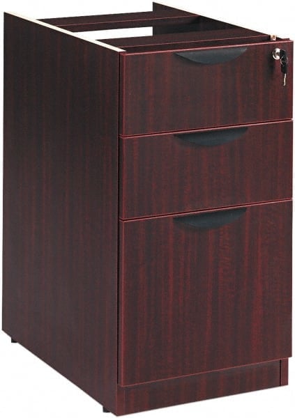 Full Pedestal File Cabinet: 3 Drawers, Mahogany MPN:ALEVA532822MY