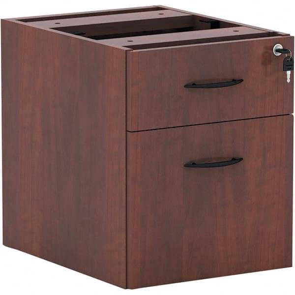 Pedestal File Cabinet: 2 Drawers, Woodgrain Laminate, Medium Cherry MPN:ALEVA552222MC