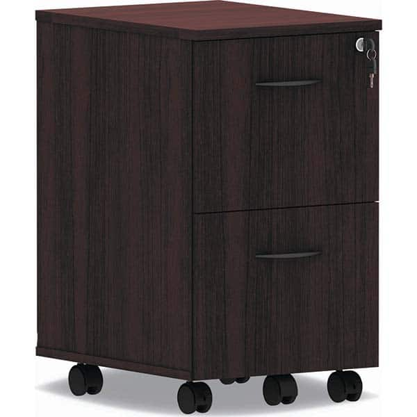 Vertical File Cabinet: 2 Drawers, Woodgrain Laminate, Mahogany MPN:ALEVA582816MY