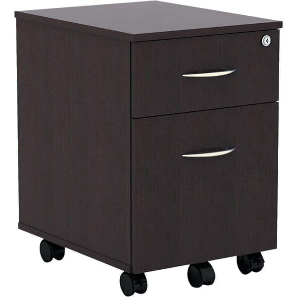 Pedestal File Cabinet: 2 Drawers, Espresso MPN:ALEVABFES