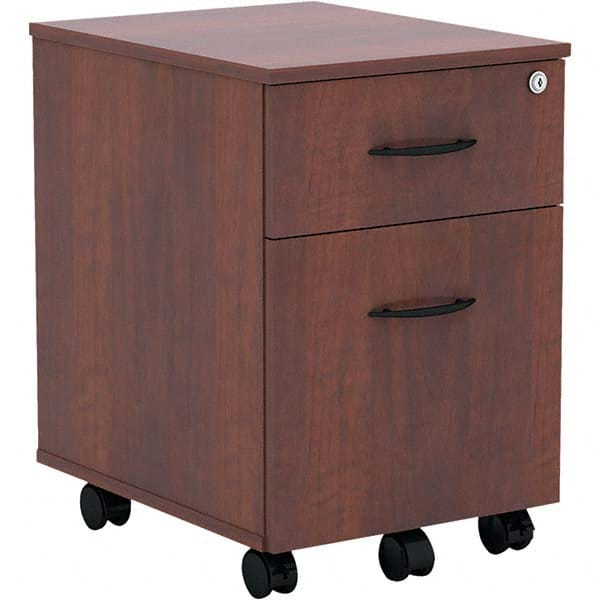 Pedestal File Cabinet: 2 Drawers, Woodgrain Laminate, Medium Cherry MPN:ALEVABFMC