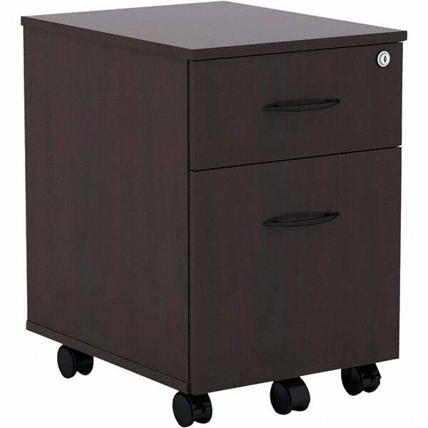 Pedestal File Cabinet: 2 Drawers, Mahogany MPN:ALEVABFMY