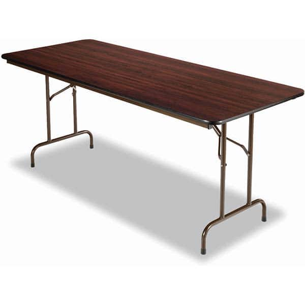 Wood Folding Table, Rectangular, 71 7/8w x 29 7/8d x 29 1/8h, Mahogany MPN:ALEFT727230MY