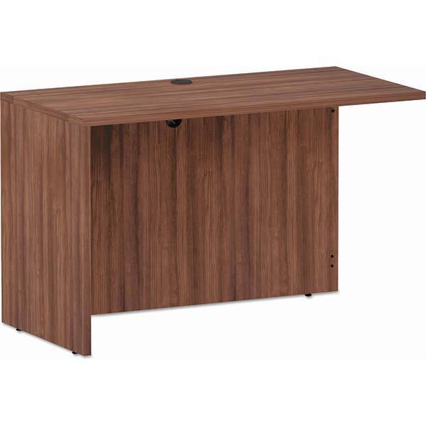 Alera Valencia Series Reversible Return/Bridge Shell, 47 1/4w x 23 5/8d x 29 1/2h, Modern Walnut MPN:ALEVA354824WA