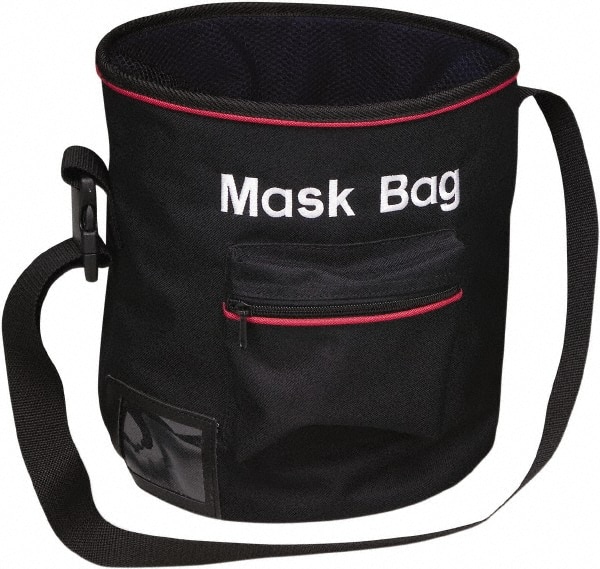 Facepiece Face Shield Storage Bag: Polyester, Black MPN:2025-01