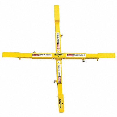 Manhole Safety Cross Steel 15 lb Yellow MPN:9406-24A