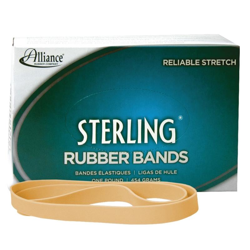 Alliance Rubber Advantage Rubber Bands, Size 107, 7in x 5/8in, Natural, Box Of 40 (Min Order Qty 8) MPN:27075