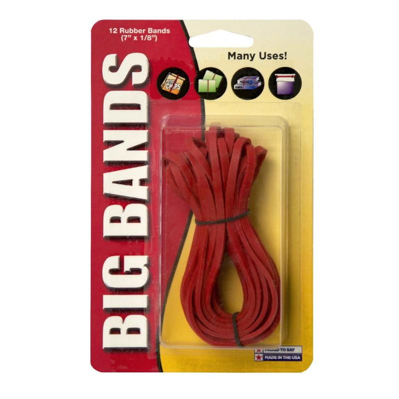 Alliance Rubber Advantage Rubber Bands, 7in, Red, Pack Of 12 (Min Order Qty 50) MPN:00700