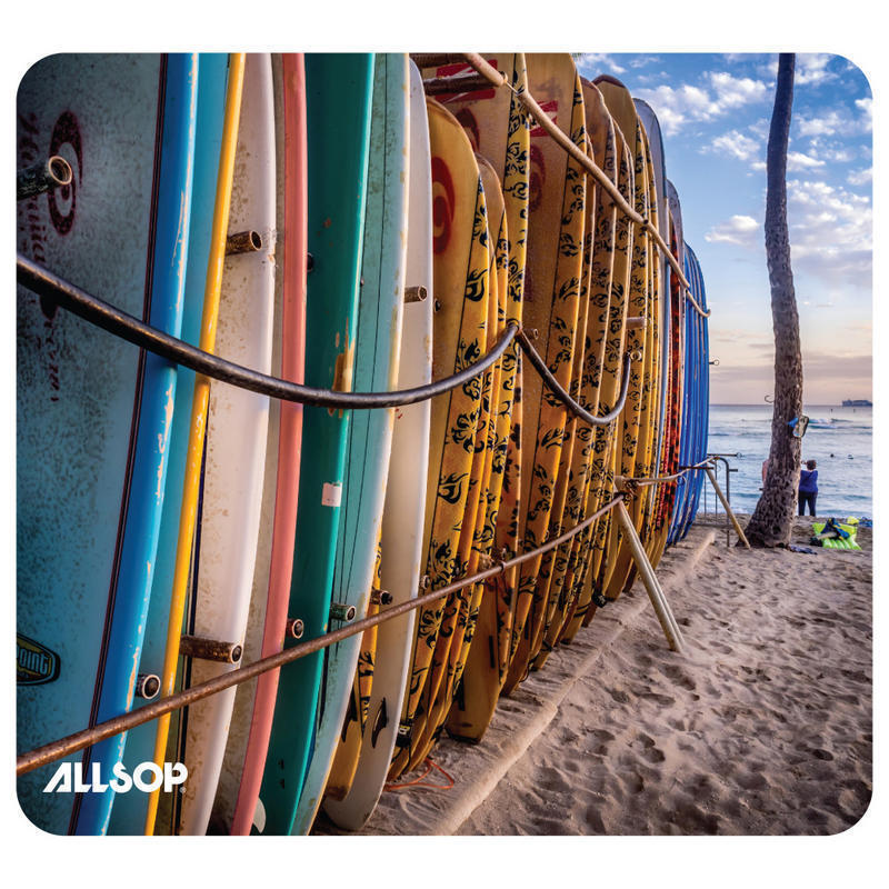 Allsop Naturesmart Mouse Pad, 8in x 8-3/4in, Surfboards (Min Order Qty 11) MPN:32413