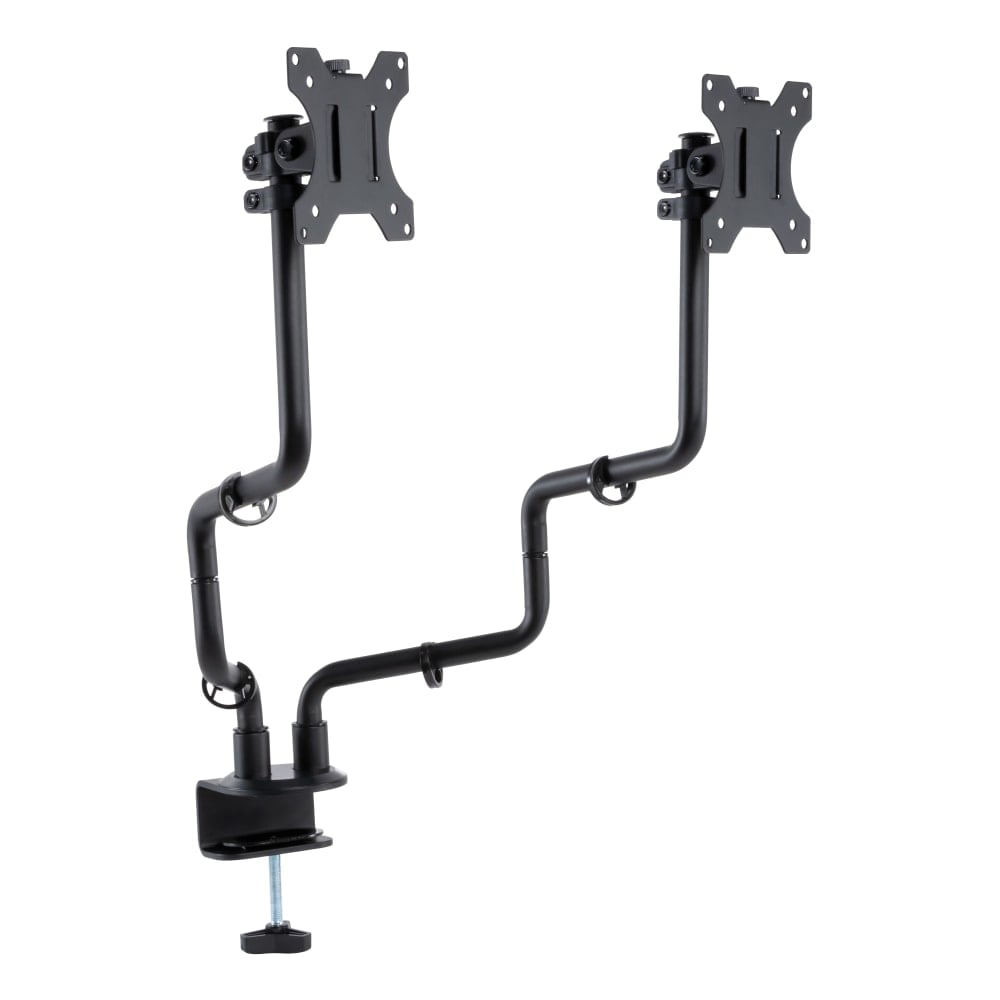 Allsop Dual-Monitor Arm for up to 32in Monitors, 24-1/2in to 18-1/2inH x 33inW x 19inD, Black (Min Order Qty 2) MPN:32146