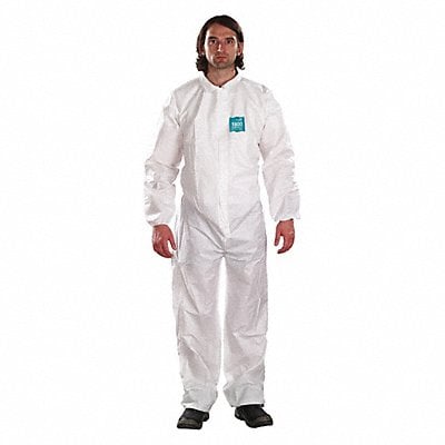 J4506 Collared Coveralls White S Elastic PK25 MPN:WH18-B-92-103-02