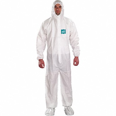 J4507 Hooded Coveralls White M Elastic PK25 MPN:WH18-B-92-107-03