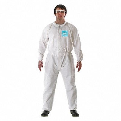 J4509 Collared Coveralls White S Elastic PK25 MPN:WH20-B-92-103-02