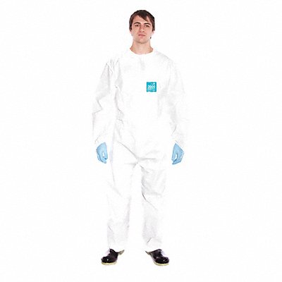 J4513 Collared Coveralls White S Elastic PK25 MPN:WH20-B-92-177-02