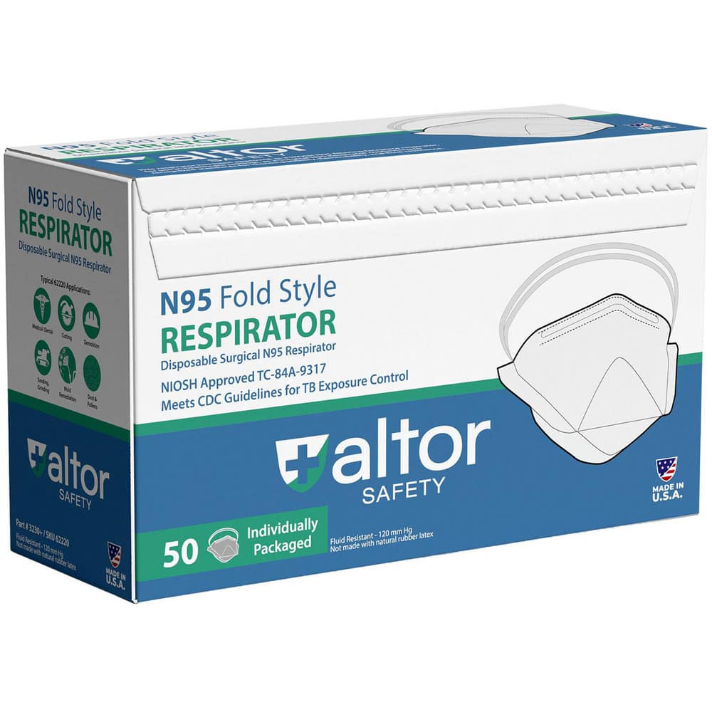 Disposable Respirators & Masks, Product Type: N95 Respirator , Niosh Classification: N95 , Exhalation Valve: No , Nose Clip: Contains Nose Clip  MPN:62220