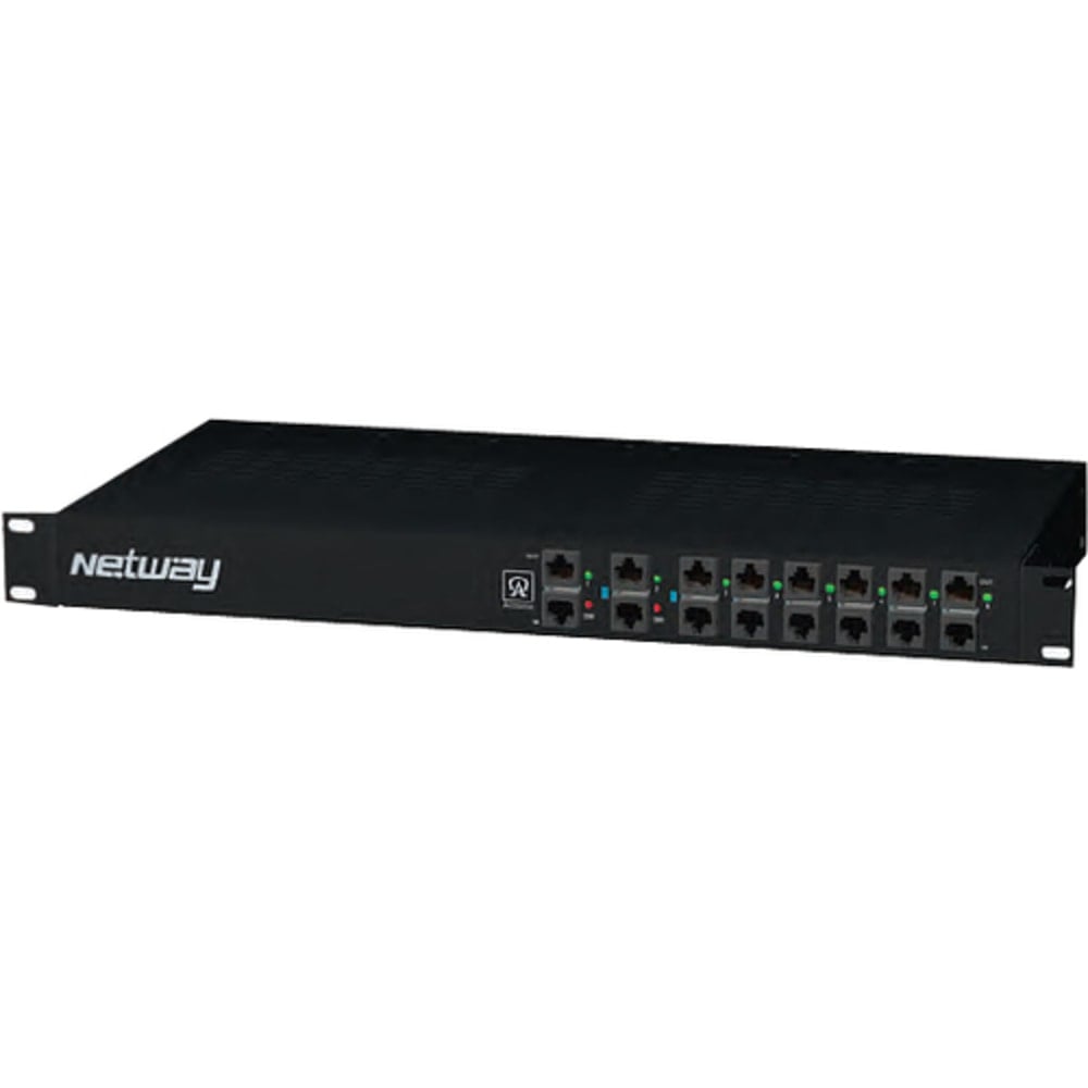 Altronix NetWay8 Power over Ethernet Midspan - 115 V AC Input - 8 x Ethernet Input Port(s) - 8 x Ethernet Output Port(s) - 15.40 W MPN:NETWAY8