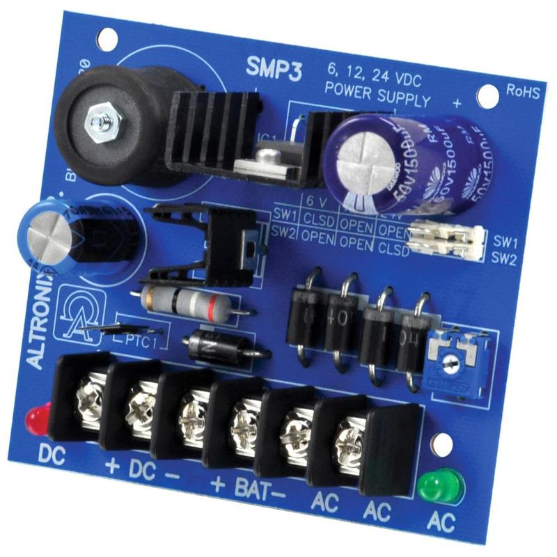 Altronix SMP3 Proprietary Power Supply - 6 V DC, 12 V DC, 24 V DC Output (Min Order Qty 2) MPN:SMP3