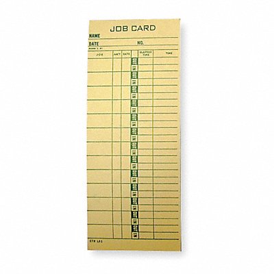 Job Cost Time Card PK1000 MPN:CTR-L61