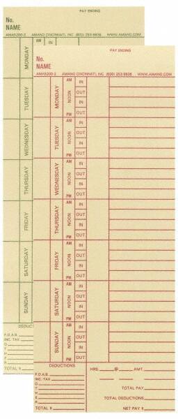 Time Cards & Time Clock Accessories MPN:AMA5200-2