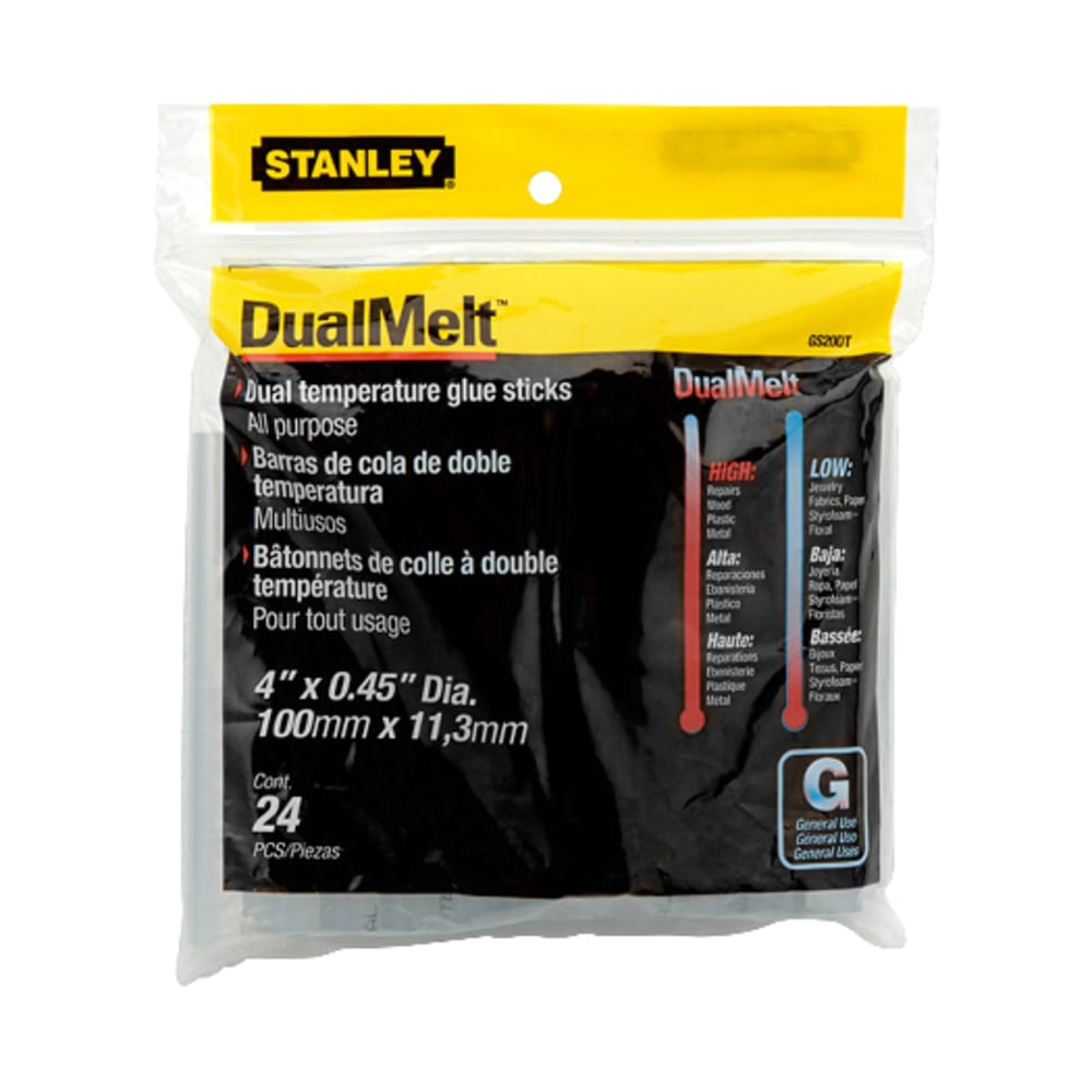 Stanley-Bostitch Dual Temperature Glue Sticks, 11.2 Oz, Clear, Pack Of 24 (Min Order Qty 7) MPN:GS20DT