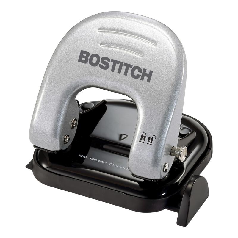 Bostitch EZ Squeeze Two-Hole Punch, 20 Sheet Capacity, Black/Gray (Min Order Qty 9) MPN:2310