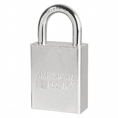 Keyed Padlock 3/4 in Rectangle Silver MPN:A5100