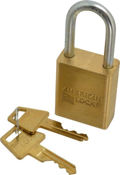 Padlock: Steel, Keyed Different, 1-1/2