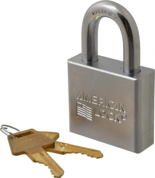 Padlock: Brass & Steel, Keyed Different, 1-1/2