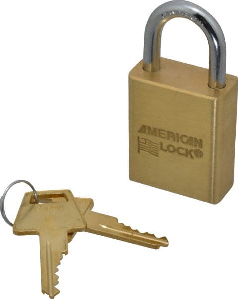 Padlock: Brass & Steel, Keyed Alike, 1-1/2