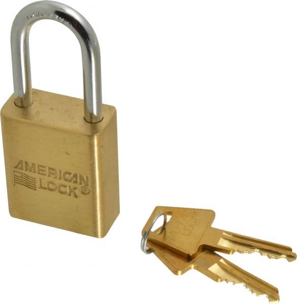 Padlock: Brass & Steel, Keyed Alike, 1-1/2