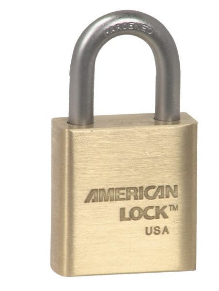 Padlock: Brass & Steel, Keyed Alike, 1-3/4