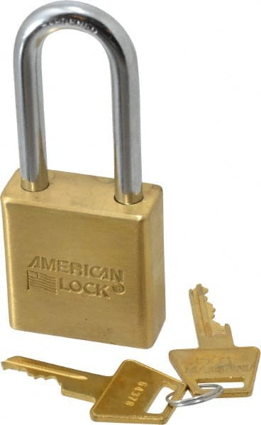 Padlock: Brass & Steel, Keyed Different, 1-3/4