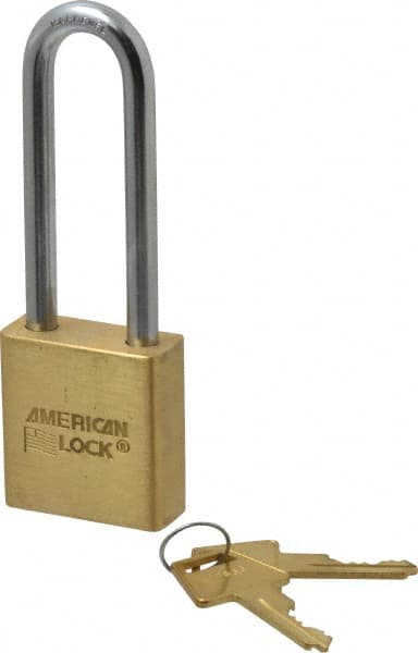 Padlock: Brass & Steel, Keyed Different, 1-3/4