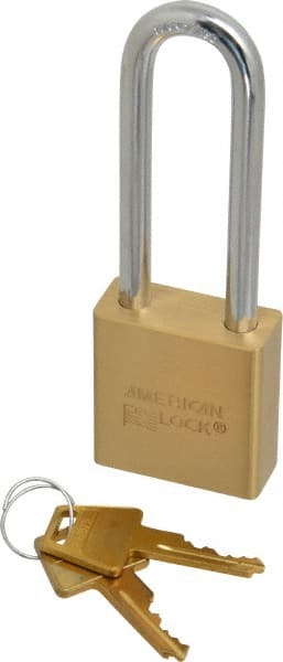 Padlock: Brass & Steel, Keyed Alike, 1-3/4